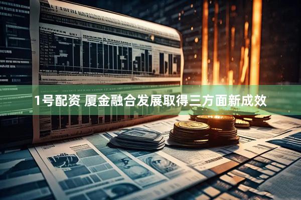 1号配资 厦金融合发展取得三方面新成效